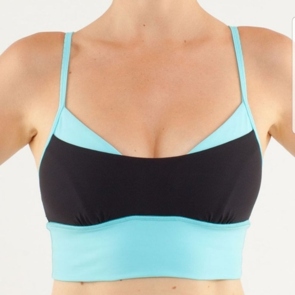 Lululemon 105 F Longline Bra Angel Blue Size 4